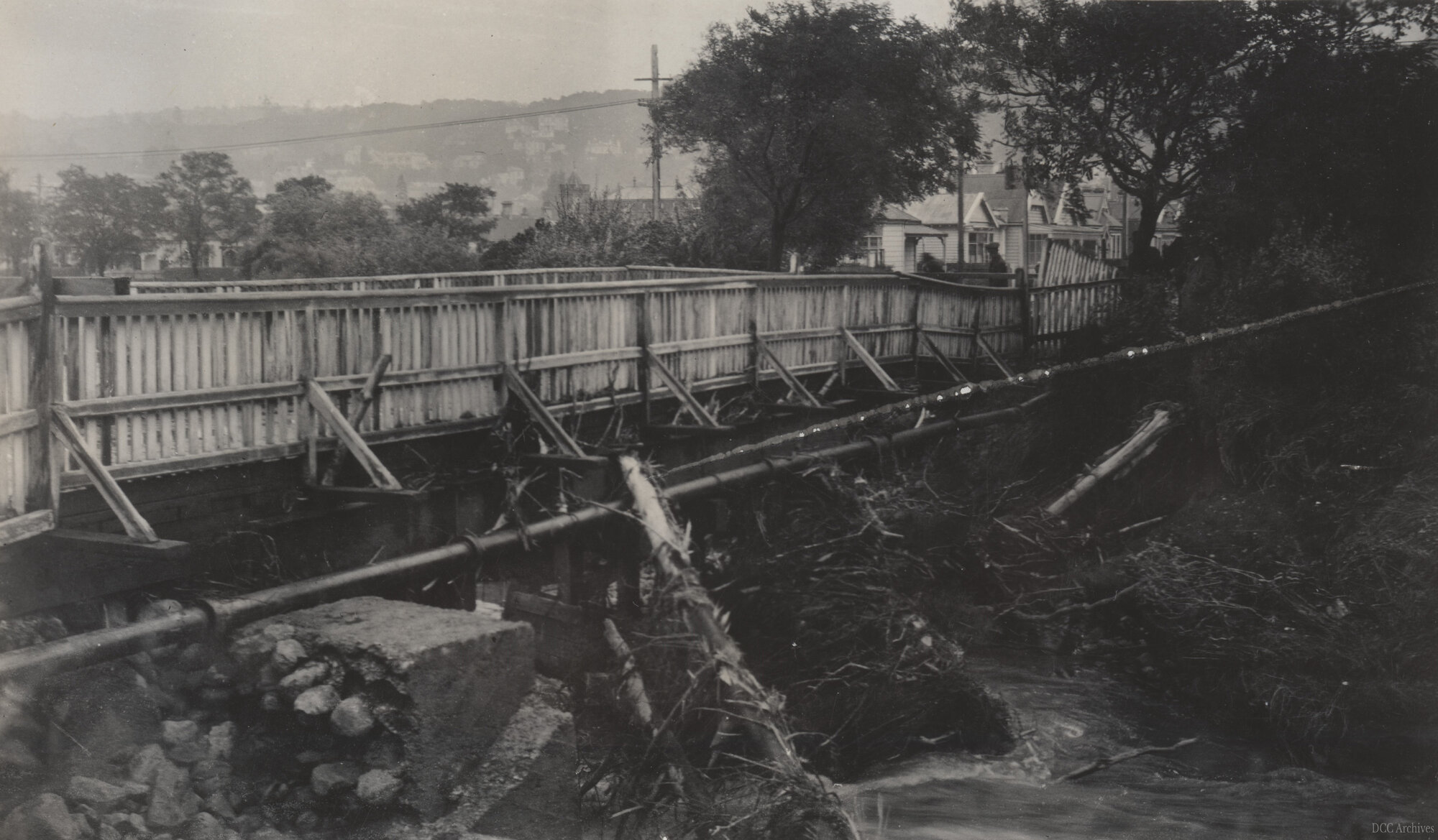 Footbridge Over Leith Rover to Botanic Garden After Flood