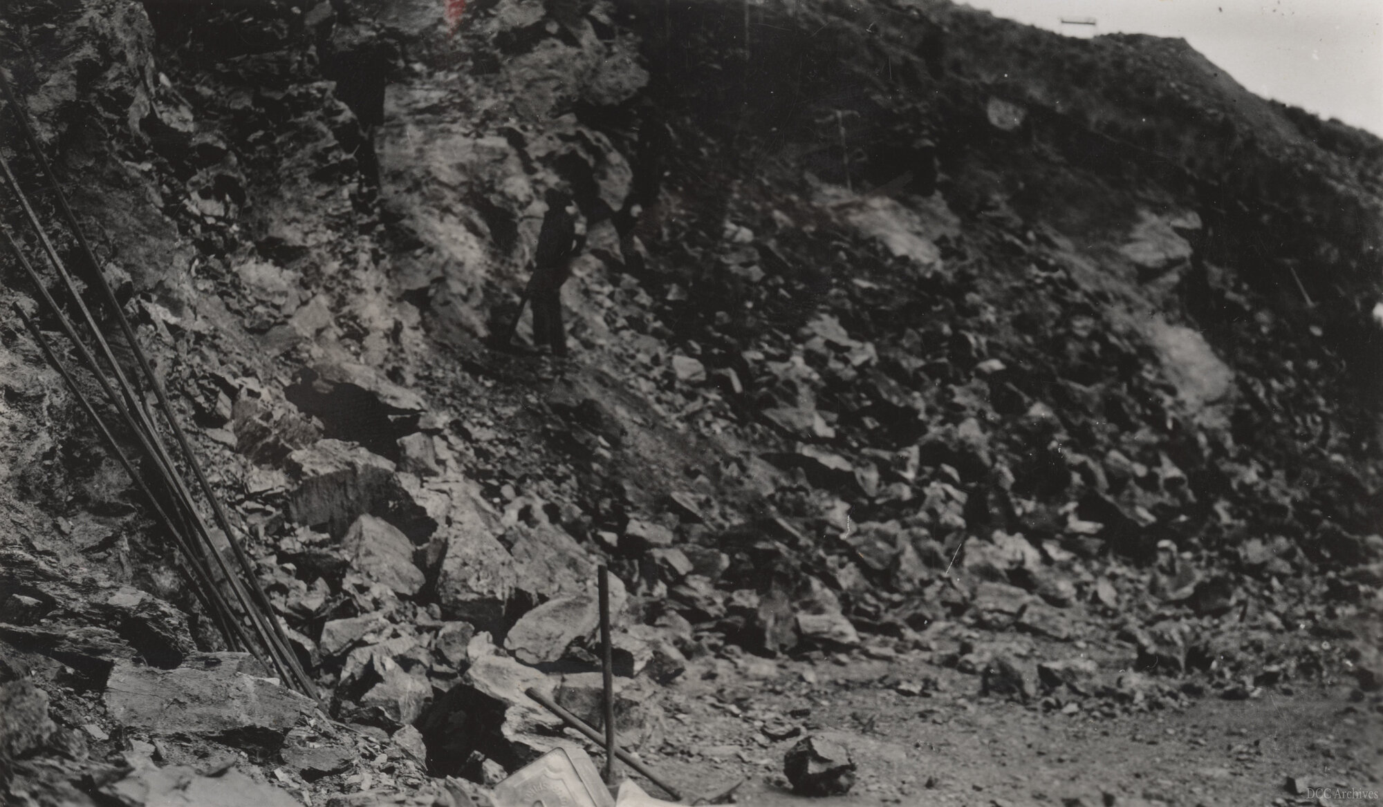 Excavation Above Mucking Track, Mahinerangi Dam