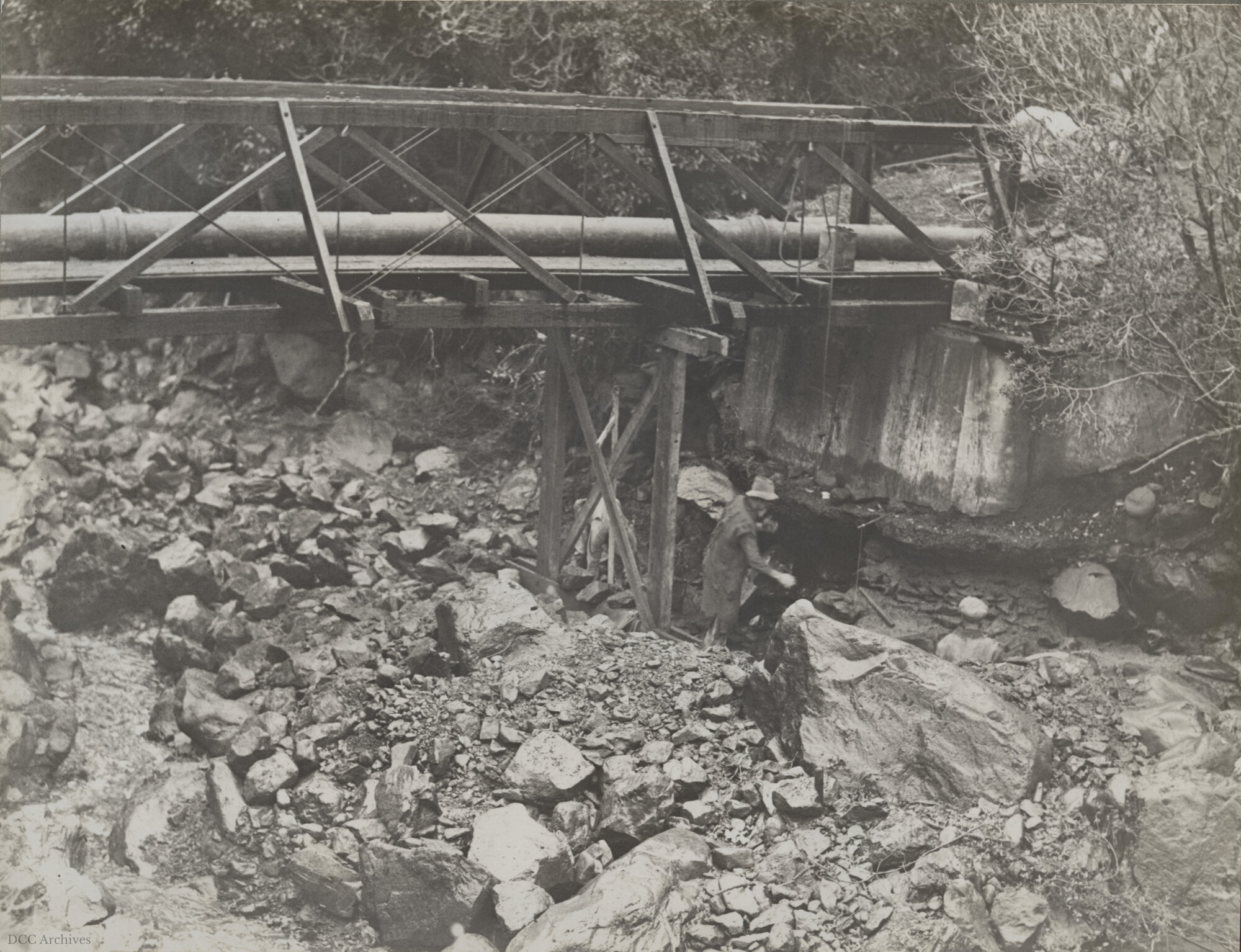 Damage on Bridge over Leith River