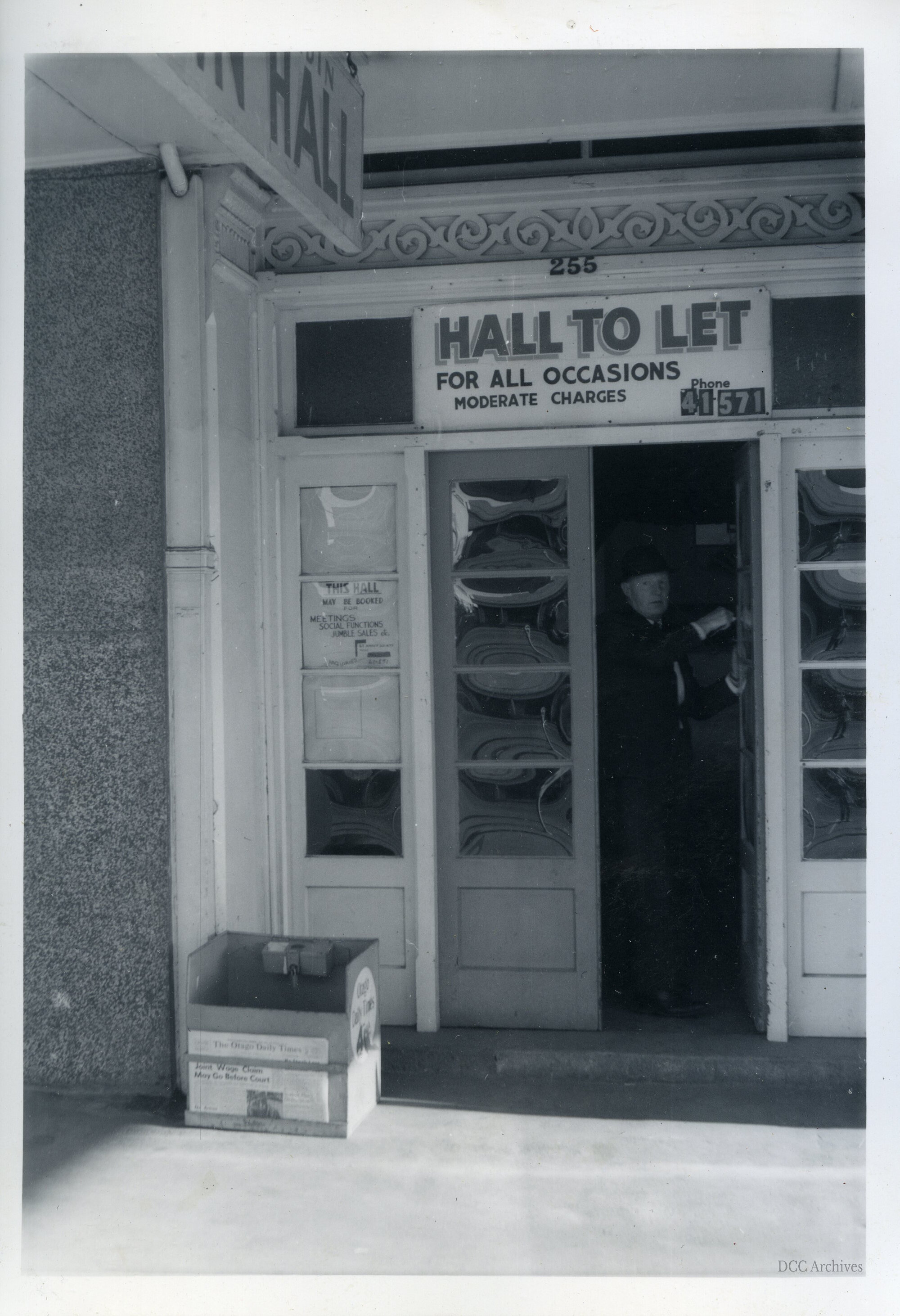 South Dunedin Town Hall Entrance