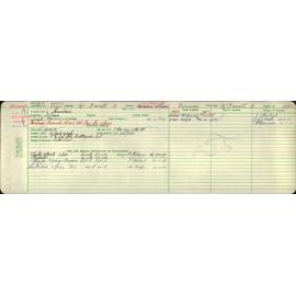 Electricity Department Connection Record - Short Street Green Island