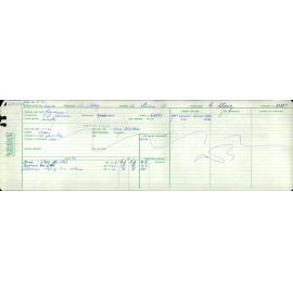 Electricity Department Connection Record - Shulma Street Green Island