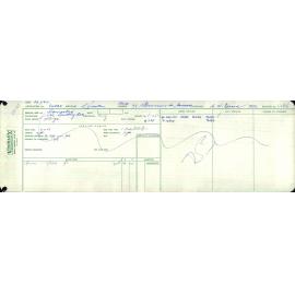Electricity Department Connection Record - Stevenson Road Concord