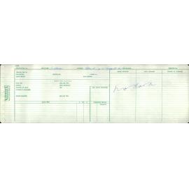 Electricity Department Connection Record - Totness Street Green Island