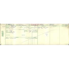 Electricity Department Connection Record - Waldron Crescent Green Island