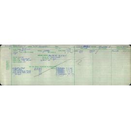 Electricity Department Connection Record - Will Street Green Island