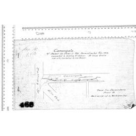 CANONGATE 6" SEWER AS SHOWN IN RED. RECONSTRUCTED FEB 1919. CONNECTED TO EXISTING 9" SEWER