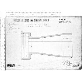 CAST IRON EXTENSION PIECE.  4" E-W TO 6" C-1    FULL SIZE