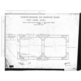 OPOHO CHANNEL OUTFALL -  DETAIL OF CROSS SECTION FROM (232FT TO 765FT & 36'9" TO 137') FROM HARBOUR