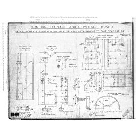 DETAIL OF PARTS REQUIRED FOR PIPE DRIVING ATTACHMENT. TO SUIT BEAR CAT 28