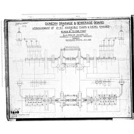 ARRANGEMENT OF 2-21" INVINCIBLE PUMPS & DIESEL ENGINES