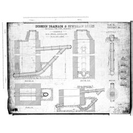 DETAILS FOR PIPE SEWERS - MANHOLE - WITH SPECIAL CONNECTION