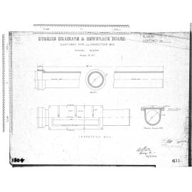 CAST IRON PIPE AND INSPECTION BOX