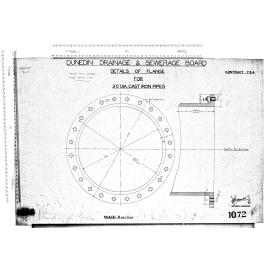 DETAILS OF FLANGE FOR 3'0" DIA. CAST IRON PIPES