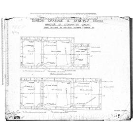 HANOVER ST STORMWATER CONDUIT CROSS SECTIONS AT BYE-PASS CHAMBER - HARROW ST.