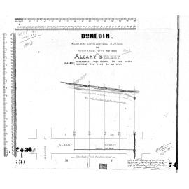 PLAN AND LONGITUDINAL SECTION OF 9" PIPE SEWER IN ALBANY STREET