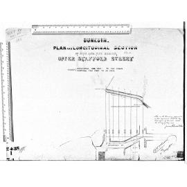 PLAN AND LONGITUDINAL SECTION OF 9" PIPE SEWER  UPPER STAFFORD STREET