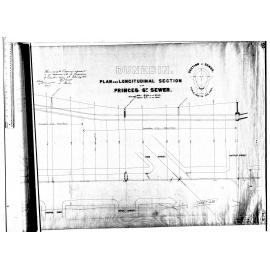PLAN AND LONGITUDINAL SECTION OF PRINCES STREET SEWER