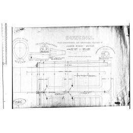 PLAN AND LONGITUDINAL AND TRANSVERSE SECTION OF MANOR STREET SEWER