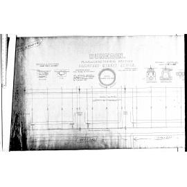 PLAN AND LONGITUDINAL SECTION CRAWFORD STREET SEWER