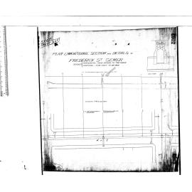 PLAN LONGITUDINAL SECTION AND DETAILS OF FREDRICK STREET SEWER