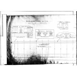 PLAN AND LONGITUDINAL SECTION LEITH STREET SEWER