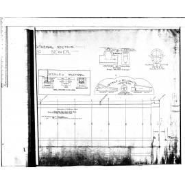 PLAN AND LONGITUDINAL SECTION LEITH STREET SEWER
