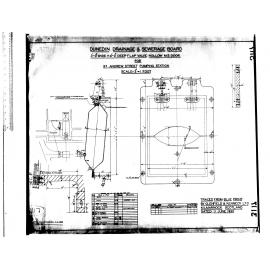 3'-0' WIDE X 4'-0'' DEEP. FLAP VALVE. HOLLOW M.S. DOOR FOR ST ANDREW STREET PUMPING STATION