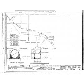 GRAVITATION OUTFALLS - TAHUNA ROAD TO LAWYERS HEAD - 6'-0" DIAMETER R.C OUTFALL - LOCATION AND SECTION