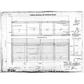 GLEN CREEK INTAKE – SECTIONAL PLAN – STILLING POOL & BOULDER TRAP – STEEL REINT IN BASE SLAB, WALLS & BEAMS