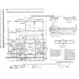 MUSSELBURGH PUMPING STATION FLOOR SLAB LAYOUT & DETAILS OF STEEL JOINTSIN MOTOR ROOM FLOOR