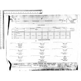 WILKIE ROAD STORMWATER CONDUIT ACROSS FORESHORE PLAN AND SECTIONS