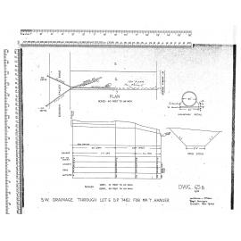 S.W. DRAINAGE THROUGH LOT 6 D.P. 7482 FOR MR T HANGER