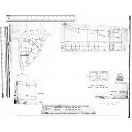 LONGITUDINAL SECTIONS OF FOUL SEWER & STORMWATER DRAINAGE ROCKSIDE ROAD