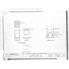 HILLSIDE ROAD TIMBERING AND MANHOLE DETAILS