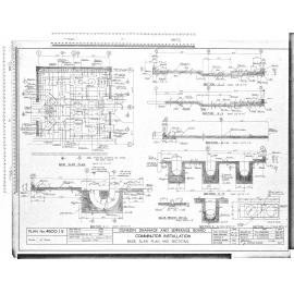 COMMINUTOR INSTALLATION BASE SLAB PLAN AND SECTIONS