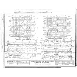 COMMINUTOR INSTALLATION GROUND FLOOR PLAN AND SECTIONS