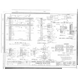 COMMINUTOR INSTALLATION SIDE WALLS - ELEVATIONS AND SECTIONS