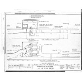 COMMINUTOR INSTALLATION PLAN AND CROSS SECTION