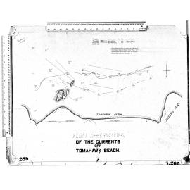 FLOAT OBSERVATIONS OF THE CURRENTS OFF TOMAHAWK BEACH