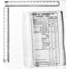 COMPANY BAY AND MACANDREW BAY SEWERAGE INDEX