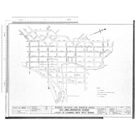CITY AREA SEPARATION SCHEME - LAYOUT OF COMBINED BRICK ARCH SEWERS
