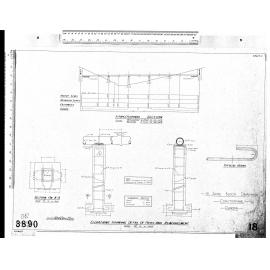 ELEVATIONS SHOWING DETAIL OF PIERS AND REINFORCEMENT