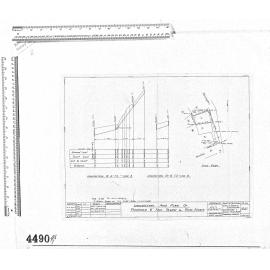 LONGSECTION AND PLAN OF PROPOSED 6'' FOUL SEWER FOR ROSS ESTATE