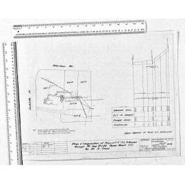 PLAN & LONG SECTION OF PROPOSED 6'' F.S. EXTENSION THROUGH PT. SECS 27 & 28 OCEAN BEACH S.D. FOR MR A. FRASER