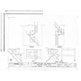 MUSSELBURGH PUMPING STATION NO 5 WELL STAIRCASE PLAN AND ELEVATIONS