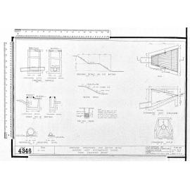 DRAINAGE STRUCTURES AND BATTER DETAIL DUNEDIN WEST INTERMEDIATE SCHOOL OTAGO EDUCATION BOARD