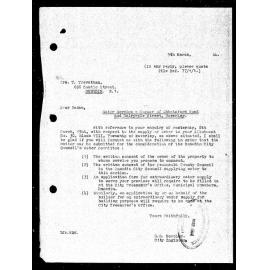 City Engineers Correspondence - Water Service, Corner of Abbotsford Road & Dalrymple Street, Waverley