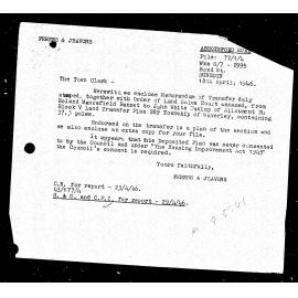 City Engineers Correspondence - Subdivision of Lot 24 Block V DP 289 Township of Waverley (Abbotsford Street)