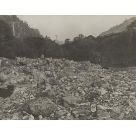 Bed of Leith Showing Boulders Moved by Flood